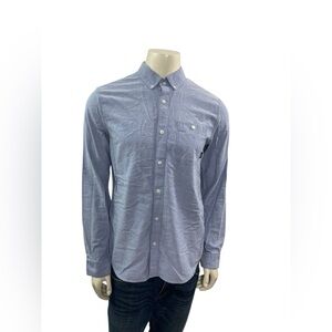 Vans Men’s Size Medium Tailored Fit Long Sleeve Solid Blue Button Down Shirt